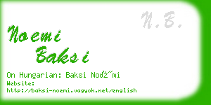 noemi baksi business card